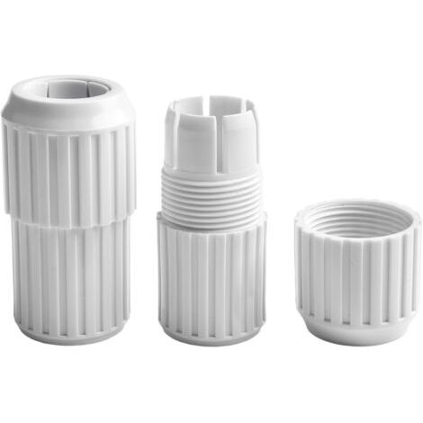 Lot de 2 joints télescopiques pour piscine - Blanc - Pour équipement de piscine - Construction en plastique de qualité supérieure - Réglage fluide (1/5)