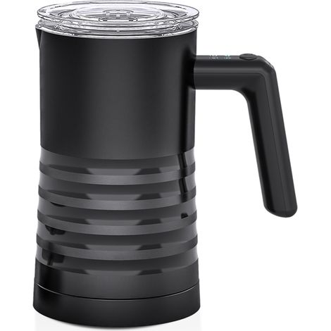 Mousseur à lait électrique et cuiseur vapeur 4 en 1, chauffe-automatique, 400 W, intérieur antiadhésif, 580 ml, machine à mousse chaude/froide en acier inoxydable pour café/chocolat chaud, lait/latte/ (1/5)