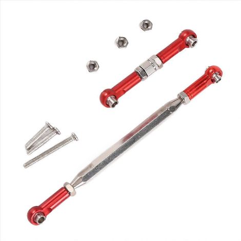 Biellette de direction réglable en métal, tendeur de servo, rouge (1/5)