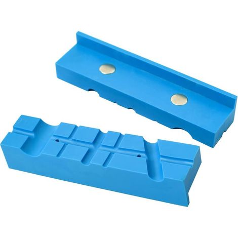 Lot de 2 coussinets magnétiques de 14 cm, design multi-rainures en caoutchouc PU durable, machoires souples universelles (1/5)