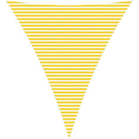 Toldo Vela de Sombra Amarillo y blanco 5 x 6 x 6 m vidaXL