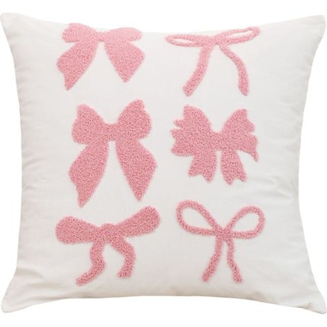 Housse De Coussin Papillons Nœud 45 X 45 Cm Décoration Intérieure Salon Chambre - 1 Pièce (1/5)