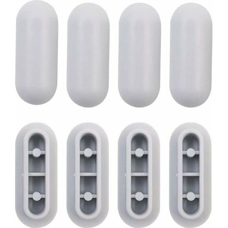 4 Pièces Tampon Universel pour Siège de Toilette Universel Chocs Kit de Tampon Abattant WC Plastique Toilette Pare-chocs Remplacement