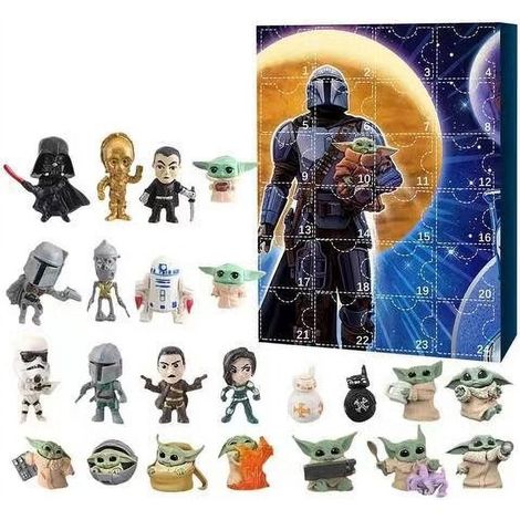 Calendrier De Lavent 2025 - Figurines Anime En Forme Detoile - Décor De Noël - Compte À Rebours Sur 24 Jours - Pour Enfants Et Ados - Lot De 24 Pièces (1/4)