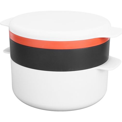 Mikrowellengeeignete Lunchbox, 4-lagiger runder Mikrowellen-Dampfbehälter für die Mikrowelle (1/5)