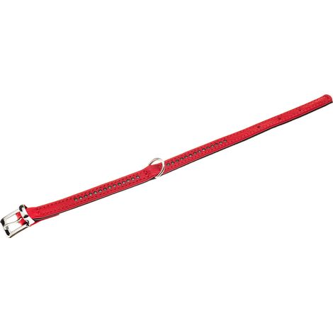 K Diamanti con colletto vintage Una fila rossa, interno da 10 mm 27 cm e una riga regolabile 20,5-24,5 cm