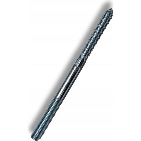 Vis à bois M10 - 160 mm - Acier - Double filetage - Fixation solide pour bois et béton