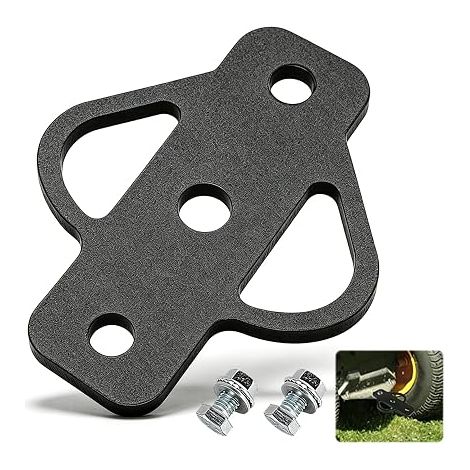 Attelage de remorque amovible universel pour tracteurs à gazon avec boulons, adaptateur d'attelage de remorque à 3 voies en acier VTT, chariot de golf, tracteur de jardin (1/5)