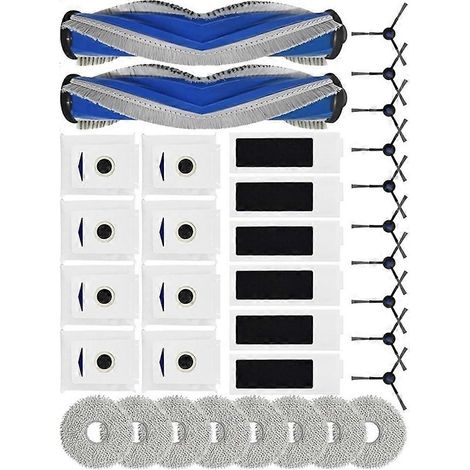 Filtre pour aspirateur brosse pour aspirateur Filtre de brosse pour aspirateur filtre de ECOVACS T30S/ T30S Combo Robot Aspirateur Accessoire pièce détachée Kit Main Side Brosse Filtre Serpillière Rag (1/5)