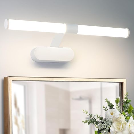 GBLY LED Spiegelleuchte Bad 40CM - Spiegellampe Badezimmer 6W Badleuchte Wand Wasserdicht IP44 Wandlampe Modern Neutralweiß 4000K Badlampe Weiß Wandleuchte für Keller Küche Badschrank (1/5)