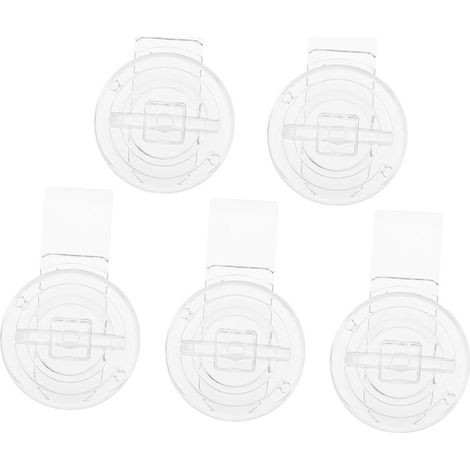 Lot de 5 mini-fermoirs à charnière en acrylique transparent (1/5)
