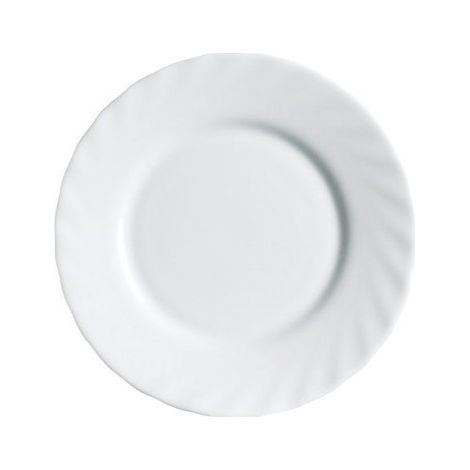 Plato Mesa Postre 19,5Cm Trianon Blanco Cristal Luminarc