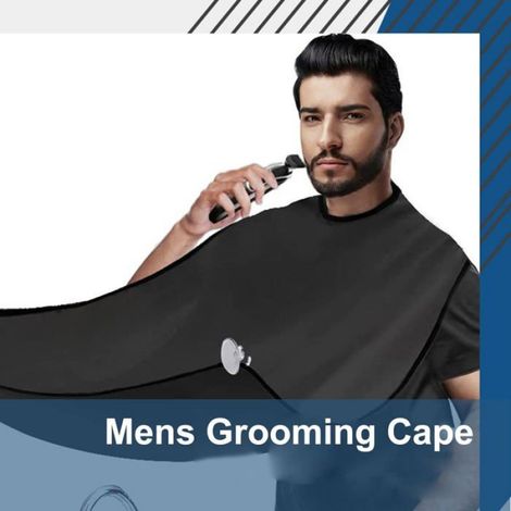 Tablier à Barbe Homme Cape de Toilettage avec Ventouse, Bavoir pour Rasage Anti-tache Cuneary (1/5)