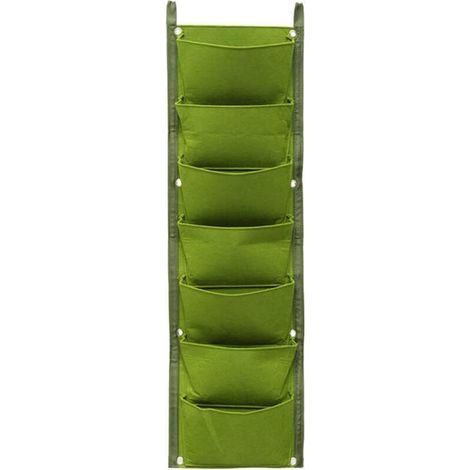 Sac à Plantes Mural, 7 Sacs de Plantation Murale, Sac de Plantation Vertical, Poche Mur Vegetal, Jardin Vertical Exterieur pour Balcon, Extérieur, Jardin, Cour