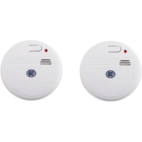 Lot 2 Détecteur de fumée NF, détecteur de fumée, capteur d'incendie indépendant sans fil pour la maison, détecteur d'incendie d'alarme intelligent (1/4)