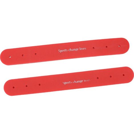 1 paire de sangles d'éperons universelles et réglables en TPE pour bottes d'équitation, couleur rouge. (1/5)