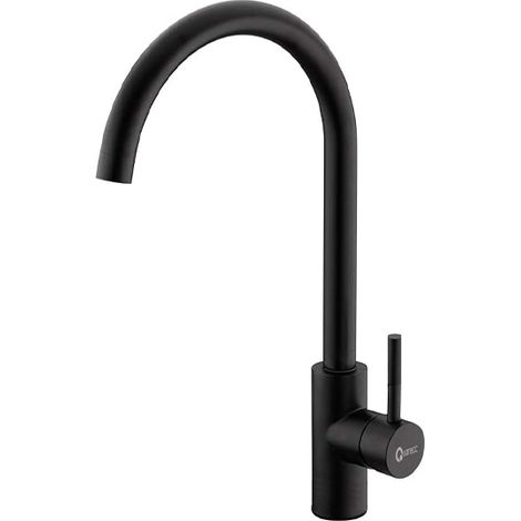 Rubinetto Miscelatore Cucina Quareco monocomando canna alta girevole Nero QMFC04NE (1/4)