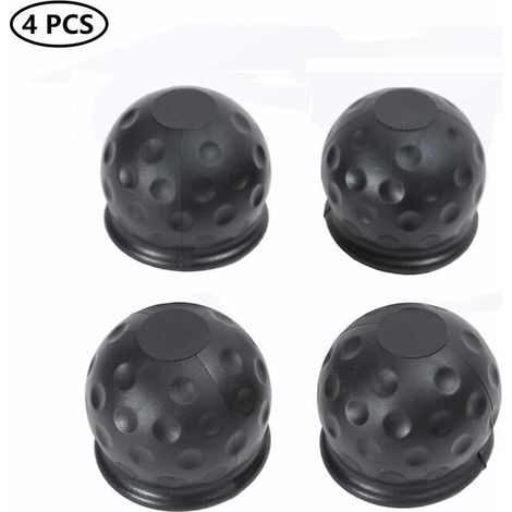 royaluxe -4 X 50 mm Cache Boule Attelage, Barre De Remorquage Boule Attelage Caoutchouc Noir, Capuchon De Protection De Boule D'attache Remorque, Protège Boule D'attelage Capuchon Protection(Caoutchou (1/5)