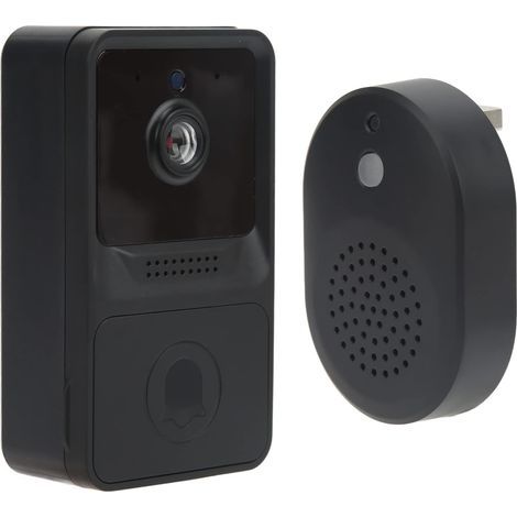 Sonnette sans Fil avec Caméra, Sonnette WiFi Extérieure avec Carillon, Détection de Mouvement PIR, Audio Bidirectionnel, Sonnette Video Doorbell (1/4)