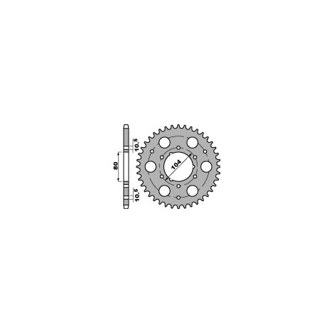 Pignone posteriore Polaris PBR JTR1478 38 in acciaio, resistente, robusto e leggero.