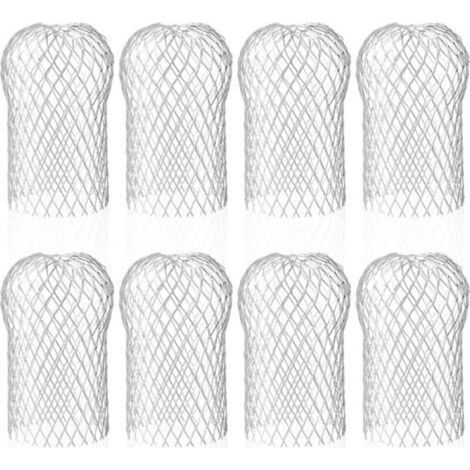 Lot de 8 Crapaudine de Gouttière en Aluminium, Filtres de Gouttière Flexible et Durable pour Maison Avant-toit Tuyau de Descente contre les Feuilles