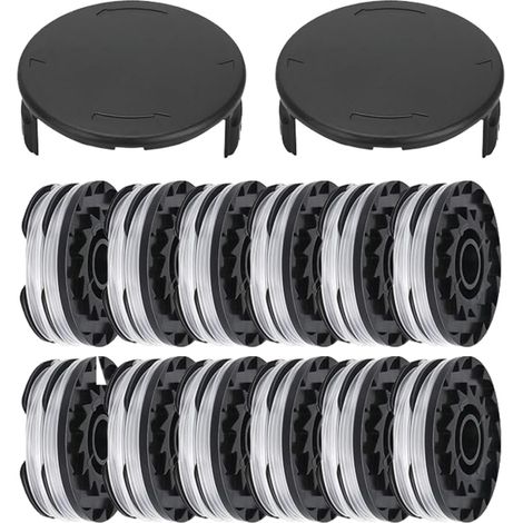 Ensemble de 12 protections de bobine, en nylon et ABS, compatibles avec les Parkside PRTA, 8,1 cm, pour une utilisation pratique dans l'entretien quotidien.-AquaForge (1/5)