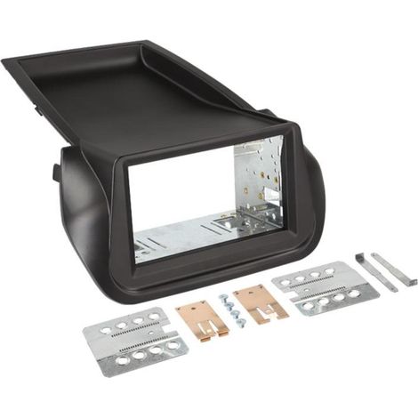 Adaptateur de façade 2-DIN pour Peugeot / Fiat noir