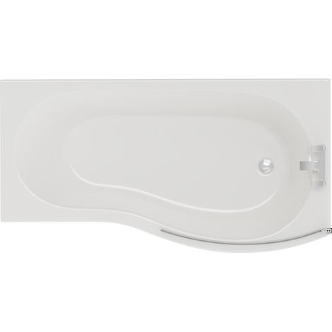 Bayou 1700mm Right Hand B Shaped Shower Bath with Bath Screen and Front Bath Panel (1/5)