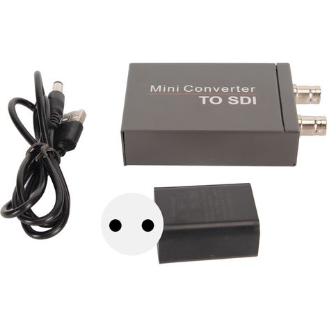 Convertisseur HDMI vers SDI 1 entrée 2 sorties, support 3G HD/SD SDI, détection automatique de format, rallonge 100-240V fiche UE. (1/5)