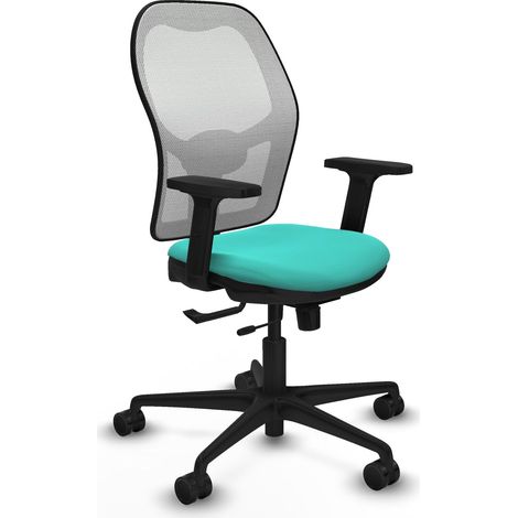 Chaise de bureau piqueras y crespo Jorquera turquoise simili cuir (1/2)
