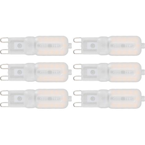Ampoule G9 LED Dimmable 5W, 22 LEDs - Économie d'Énergie, Lumière Chaude, Protection des Yeux - Pour Plafonnier et Lampe de Bureau - Lot de 6, 220V