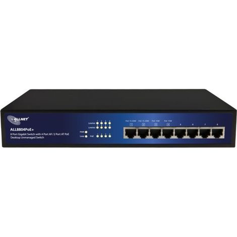 Allnet ALL8804PoE+ Switch Giga.HPoE de 8 puertos no administrado (1/3)