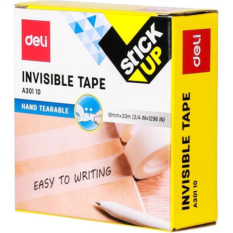 DELI Cinta adhesiva invisible 18mmx33m