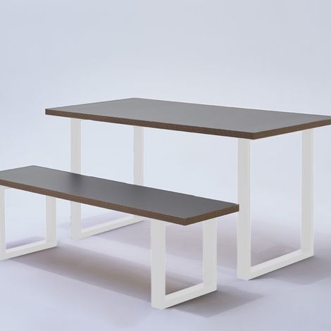 Pied de table/banc rectangulaire H40 x L39 cm blanc mat - MOTTEZ - M540VBC