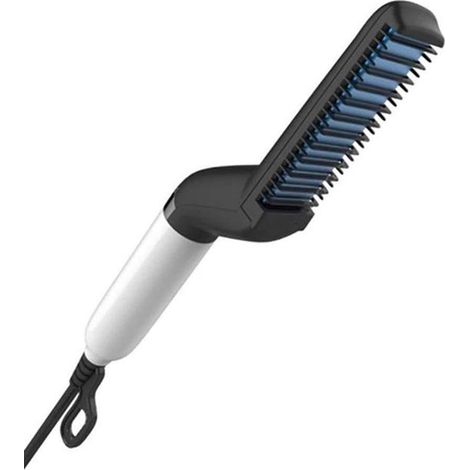 Lisseur pour homme - Lisseur - Peigne - Outils de coiffure - Brosse à barbe - Lisseur à barbe - Lisseur - Blanc - ABS/Céramique Blanc (1/5)