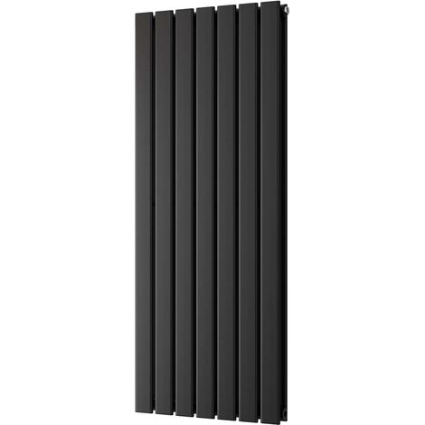 Typhoon - Black Vertical Radiator H1200mm x W476mm Double Panel