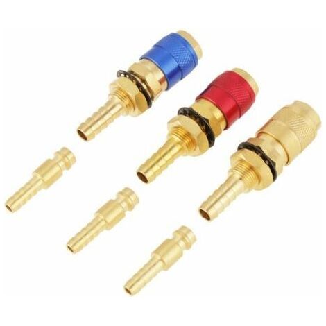 Raccord Rapide, 3pcs 8mm Connecteur de Soudage Refroidi à l'Eau Adaptateur de Gaz pour Torche de Soudage TIG