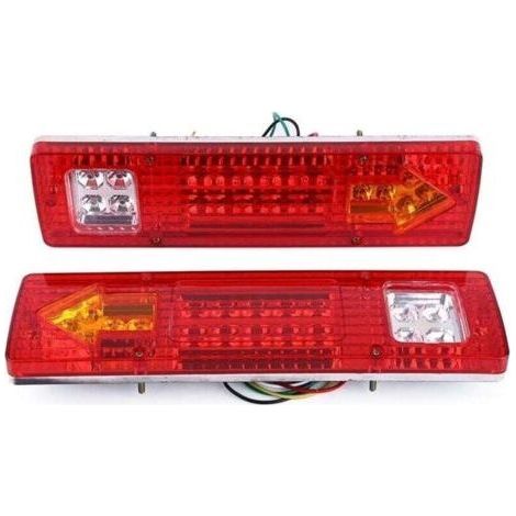 kit Feux Remorque Led, Lot de 2 feux arrière 19 LED pour voiture, camion, remorque, van - Étanche 24 V (1/4)