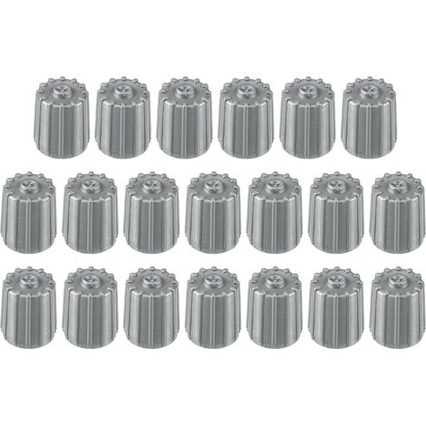 Bouchons De Valve De Pneu Universels 20 Pièces En Plastique  Plastique, Gris, 12mm, Pour Voitures, SUV, Camions, Vélos, Motos, Avec Joint En Caoutchouc, Anti-Poussière (1/5)