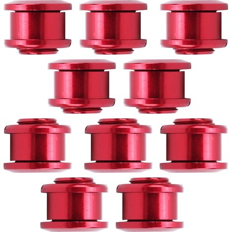 10 Vis en Alliage d'Aluminium 4.9mm pour Vélo de Montagne Single Speed - Plateau Rouge, Fixation Mécanique