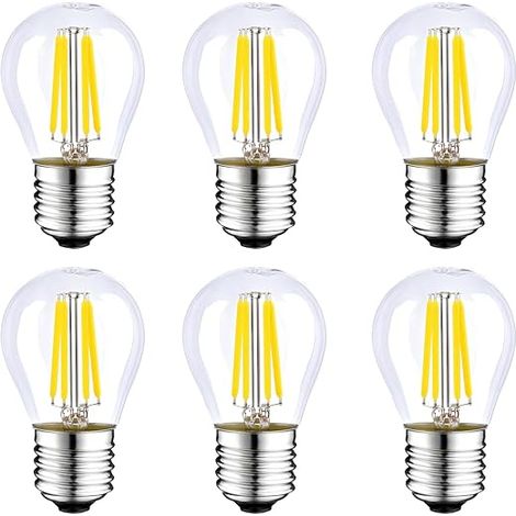 Ampoules LED 4 W G45 E27 filament balle de golf 400 lm 40 W blanc froid 6500 K 80 Ra mini ampoule LED vintage verre (1/5)