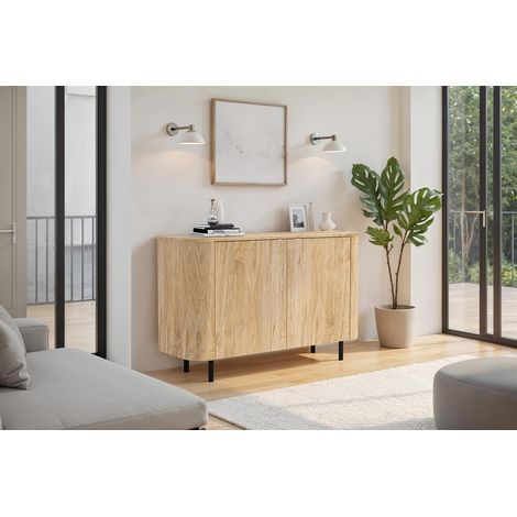 Buffet/bahut contemporain 130 cm chêne cadiz Marley (1/5)