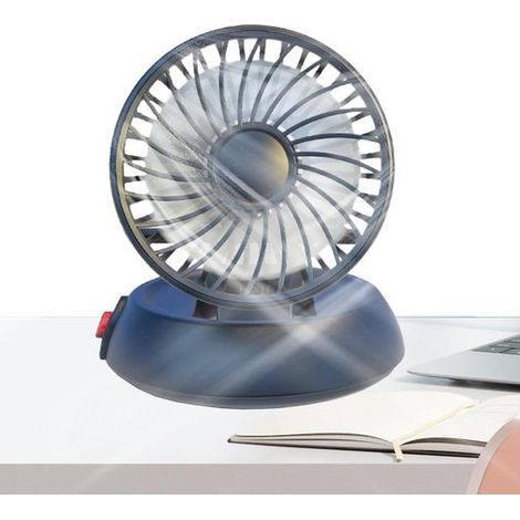 Ventilador portátil para coche - Enfriador de coche - Conducción cómoda - Potente flujo de aire - 11x11x13 cm - Blanco (1/5)