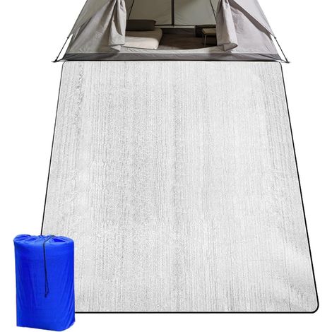 Tapis de Sol de Camping Environ 200x200 cm, respirant en aluminium Grand Matelas de Sol pour Tente Pour tente, plage, pique-nique, parc, , , chien (1/5)
