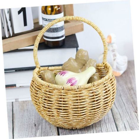 Panier Murale Tissée Main - Pour Fruits Et Légumes - Organisation Cuisine Rustique - Système Suspension Économie D'espace - Décoration Intérieure - Lot De 1 (1/5)