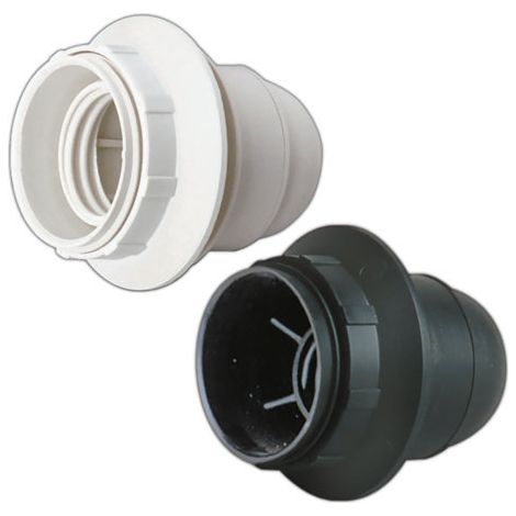 Lampenfassung E27 mit Schraube und Unterlegscheibe In Blisterpackung Farbe Schwarz 4 A 250 V Elektro DH. 12.093/N/BT 8430552100897