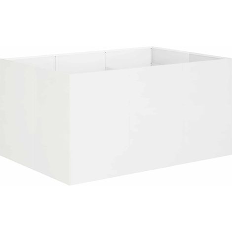Cache-pot de jardin Blanc 120 x 80 x 60 cm Acier laminé à froid