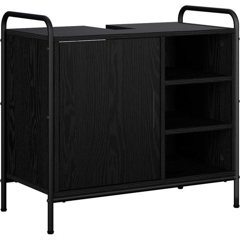 Mobile da Bagno Rovere Nero 65,5 x 34 x 61 cm vidaXL (1/5)