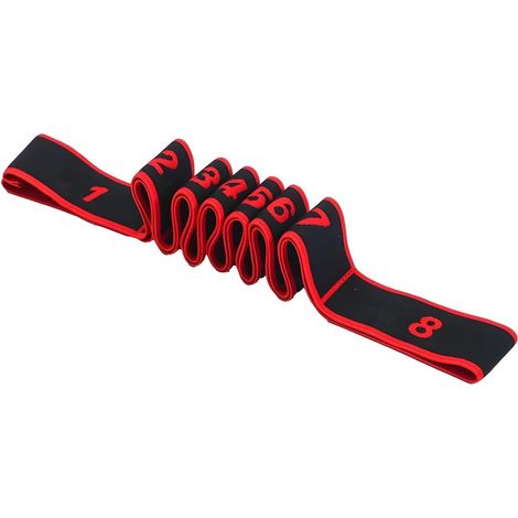 Bande Elastique Musculation, 8 Niveaux Sangle de Yoga avec Bandes de Boucle d'exercice Ceinture Yoga élastique avec Bande Élastique Sport Bandes Résistance pour Entraînement Pilates Stretching (1/5)
