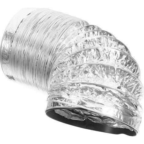 Tuyau Flexible en Aluminium Argenté 100 Mm X 1,5 M pour Évacuation D'air, Facile à Installer, Polyvalent, pour Camping en Plein Air (1/5)